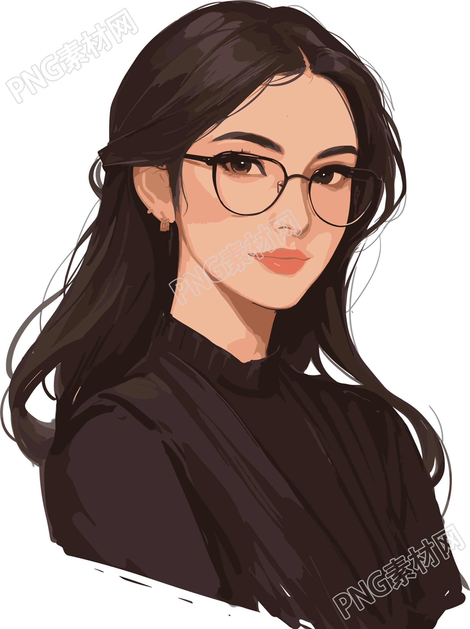 律师插画设计元素