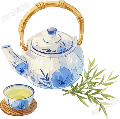 清茶茶具可商用插畫(huà)