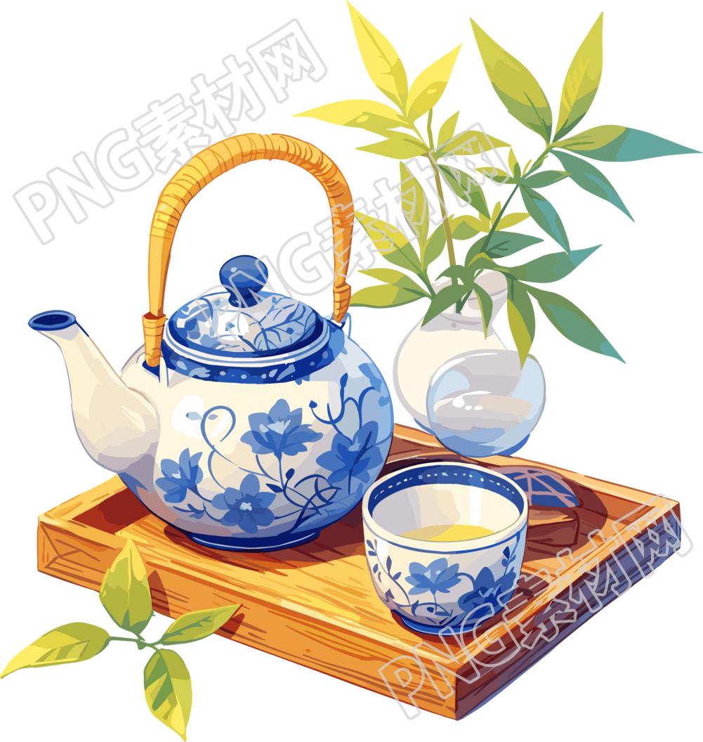 清茶唯美茶具插图