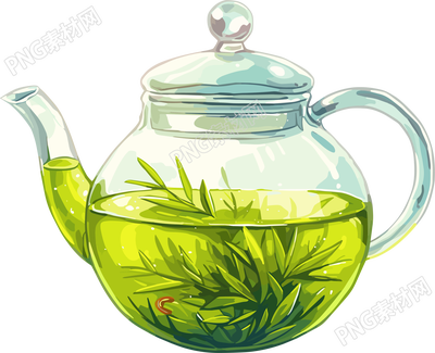 清茶綠茶插畫