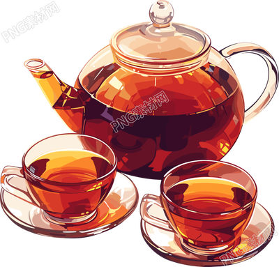 紅茶簡約扁平插畫