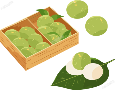 青團(tuán)小清新插畫