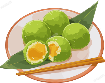 青團插畫素材
