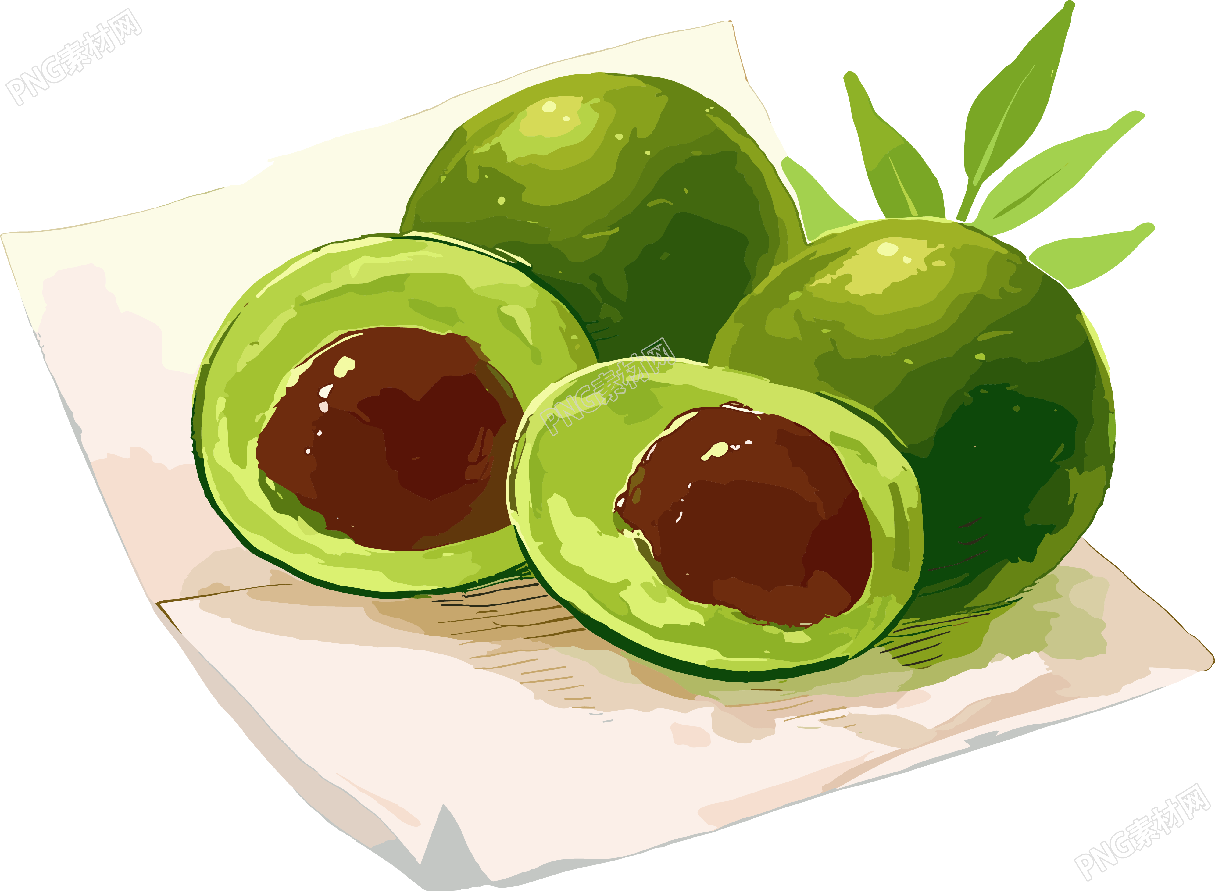 青团红豆馅素材