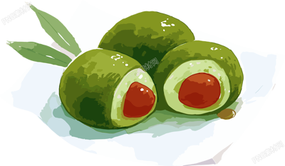 青團卡通插畫