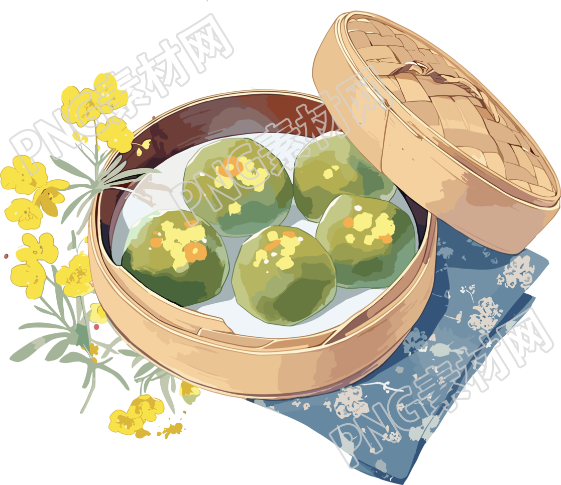 青团美味插画