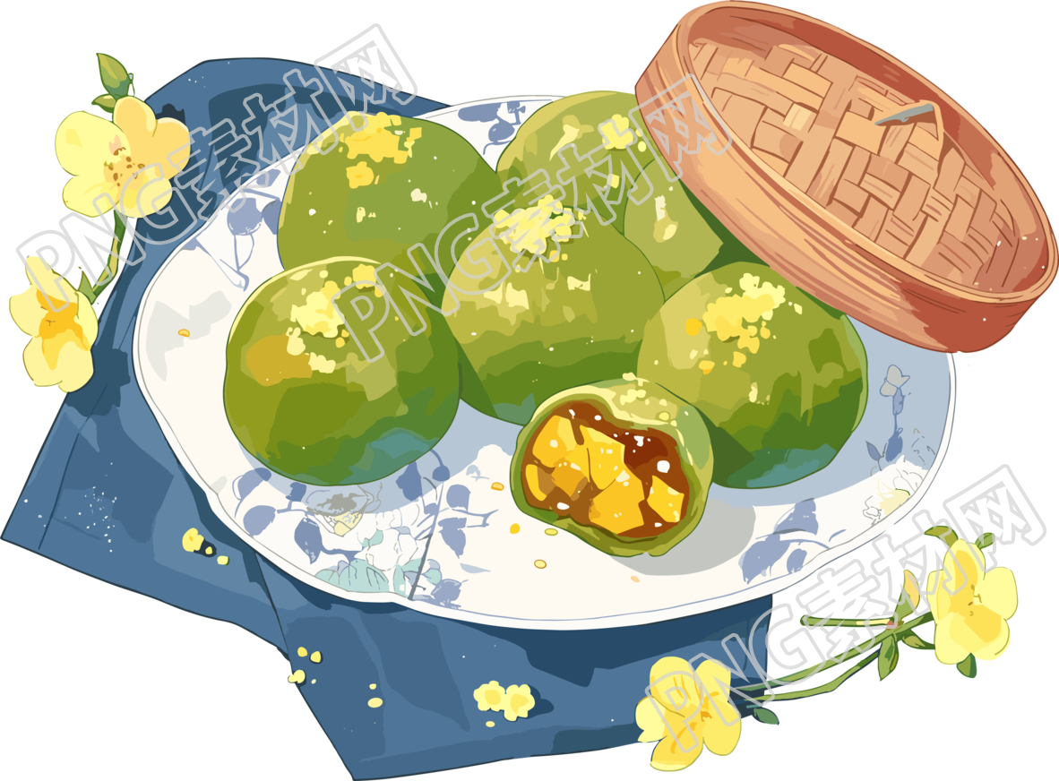 青团精美插图