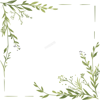 鮮花邊框簡約插圖