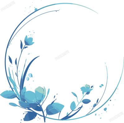 鮮花邊框極簡風素材