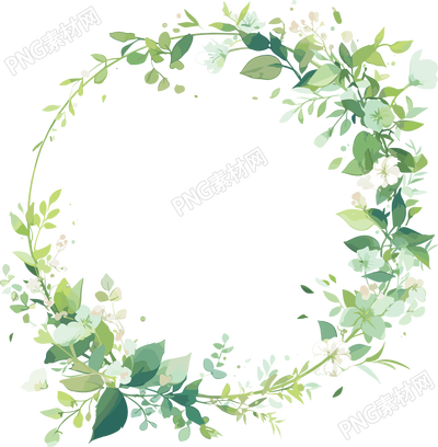 鮮花邊框創(chuàng)意插圖