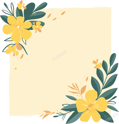鮮花邊框插圖