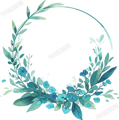鮮花邊框素材