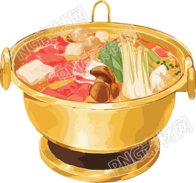 銅火鍋插畫素材