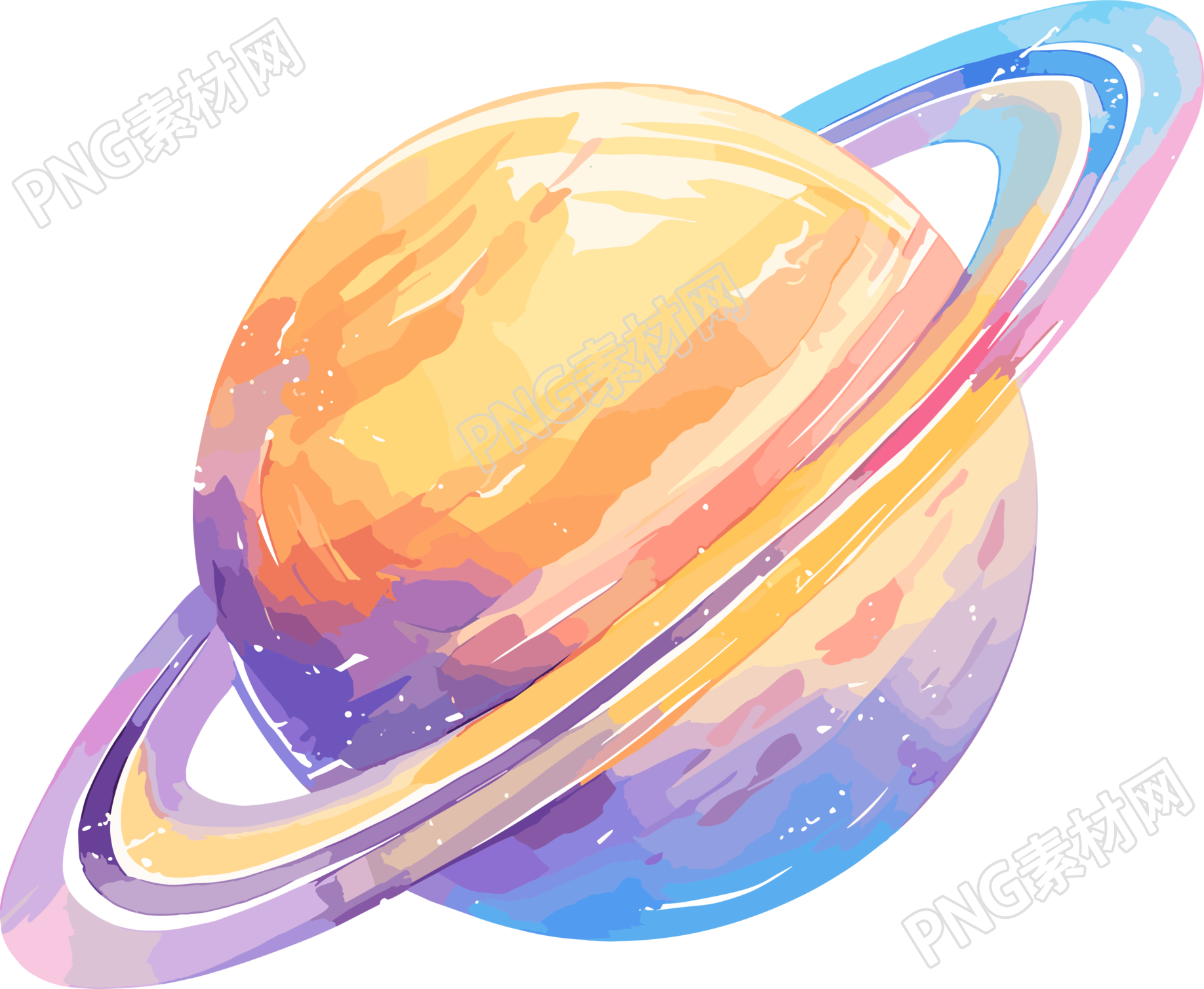 外太空美丽星环素材