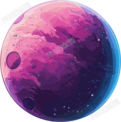 外太空美麗星球插畫