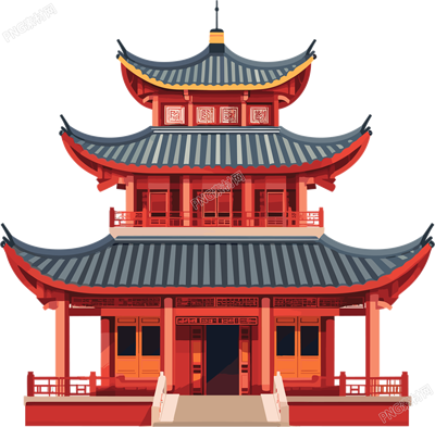 國(guó)風(fēng)建筑商業(yè)創(chuàng)意插畫