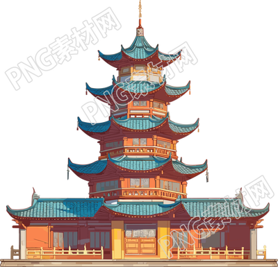 國(guó)風(fēng)建筑高清插圖