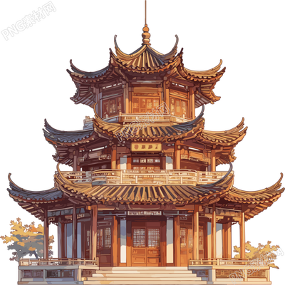 國(guó)風(fēng)建筑創(chuàng)意插畫