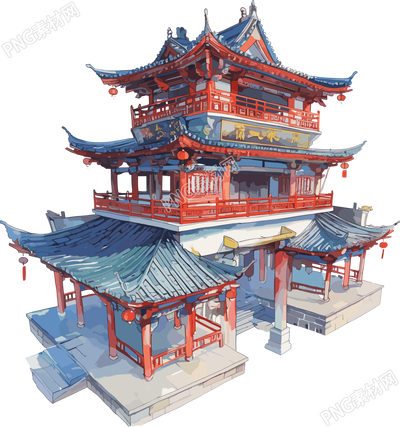 國(guó)風(fēng)建筑插圖