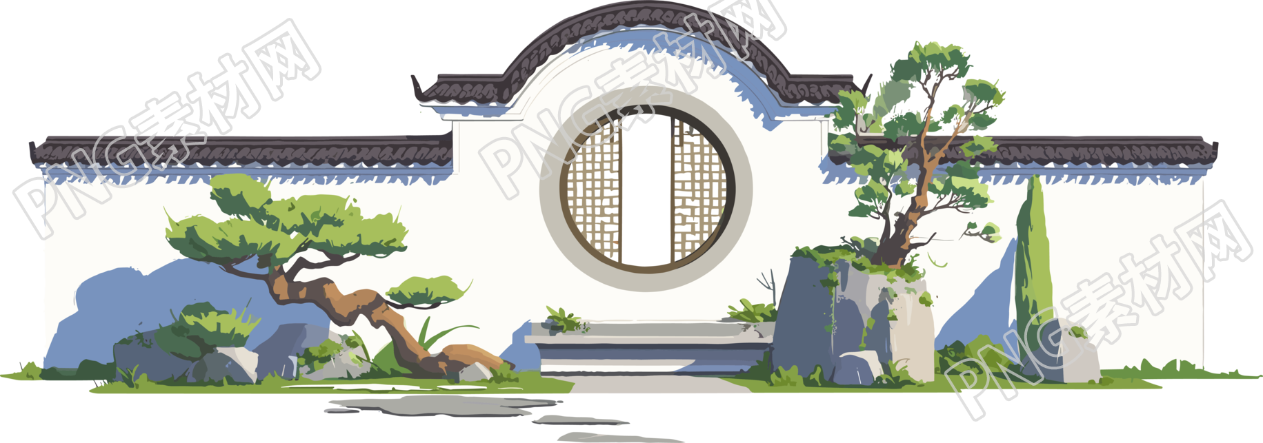 国风建筑高清创意素材