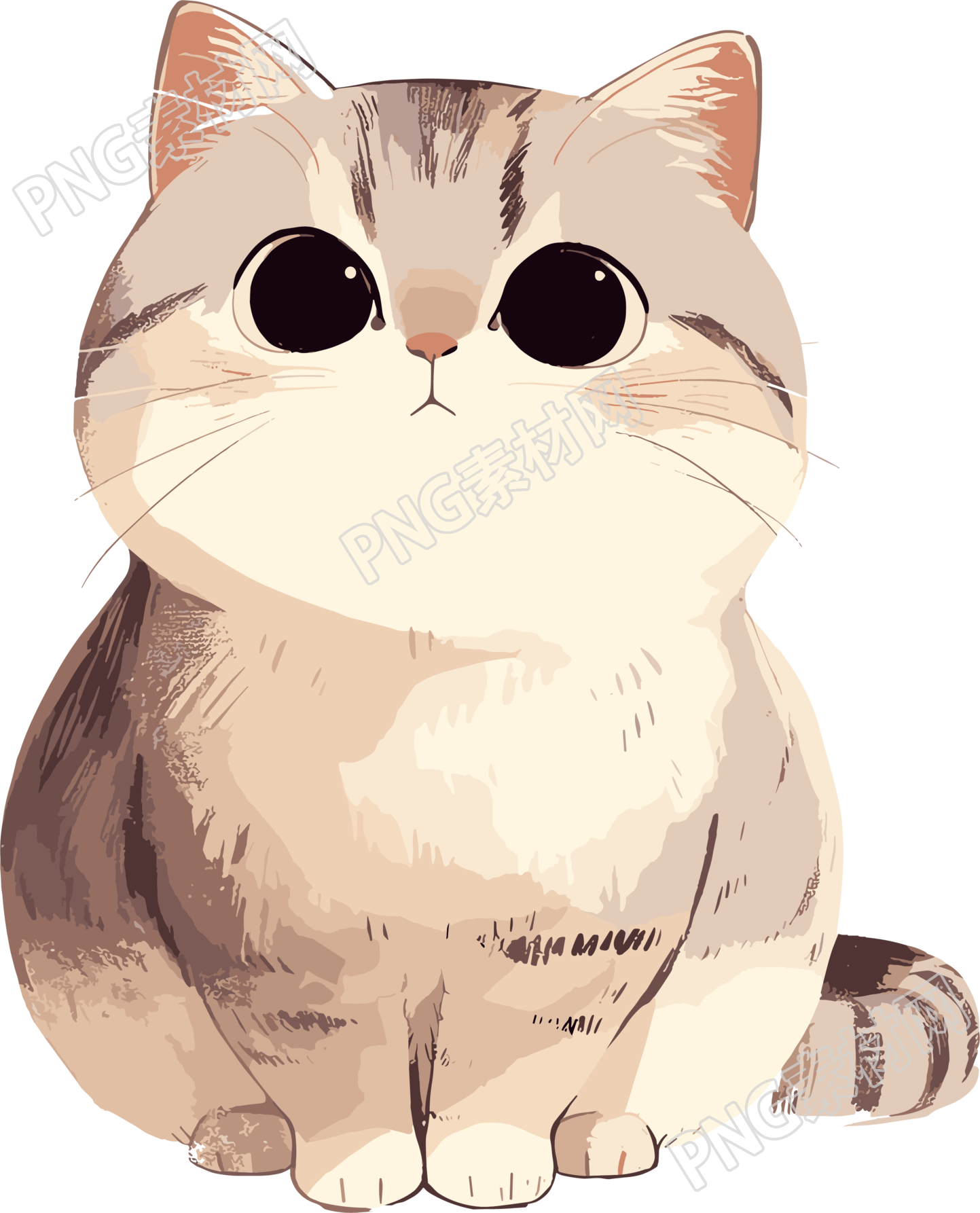 可爱猫猫手账装饰元素