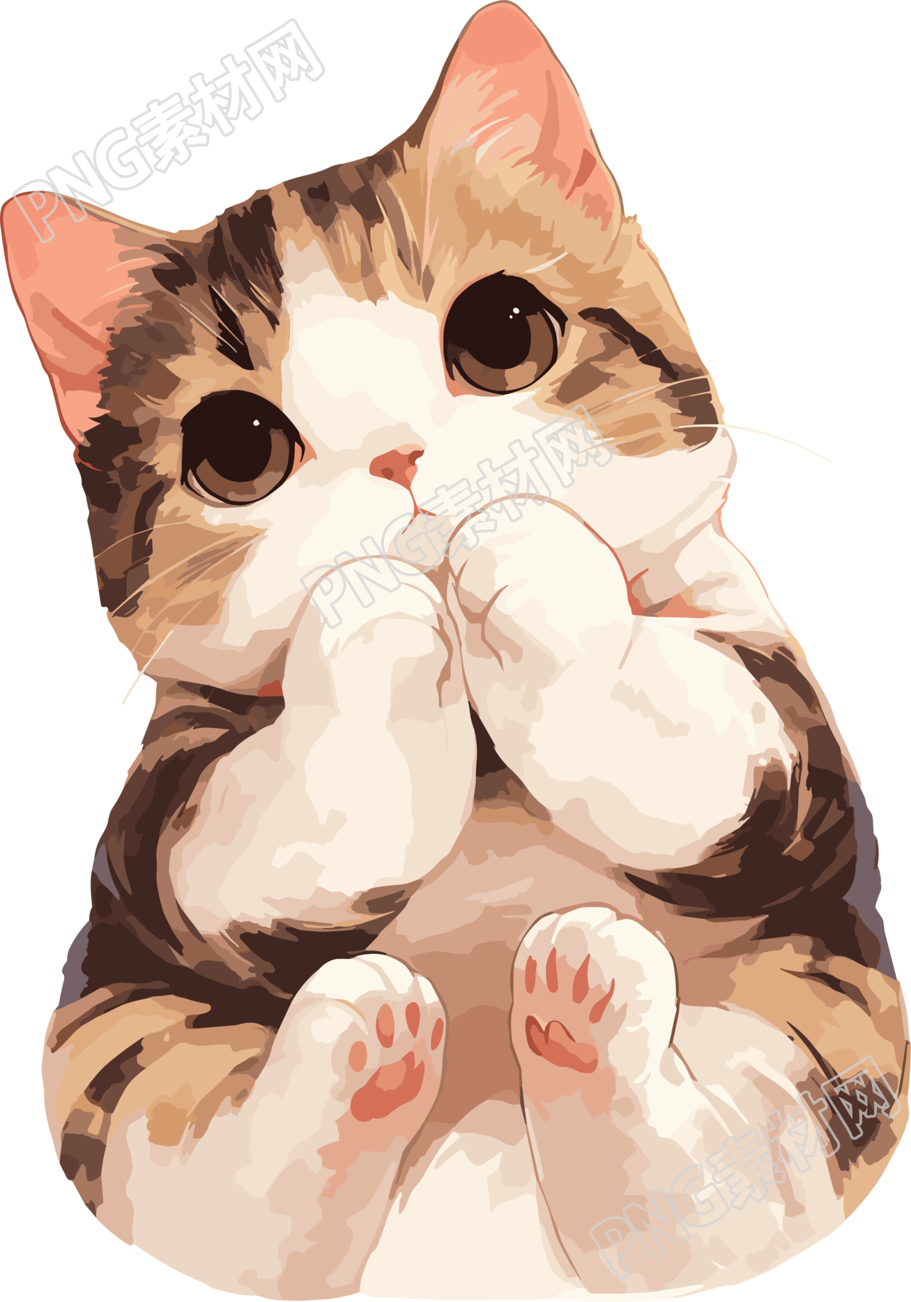 小猫贴纸手账元素