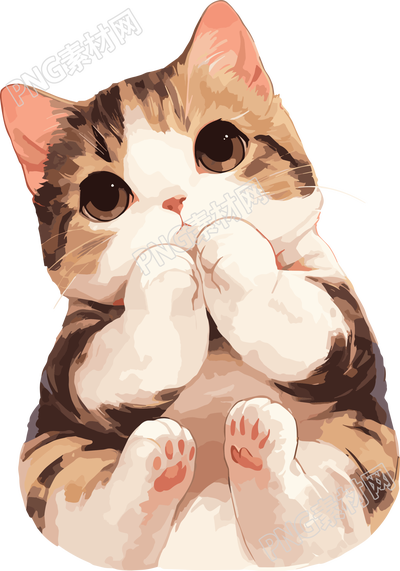 小貓貼紙手賬元素