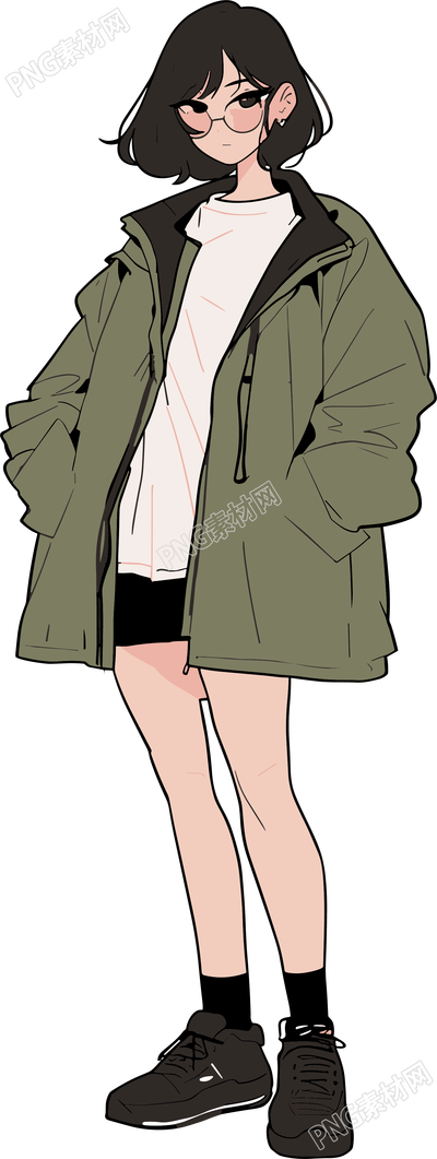 酷女孩手賬裝飾元素