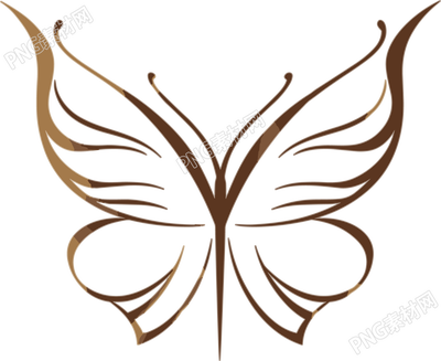線條蝴蝶Logo插畫