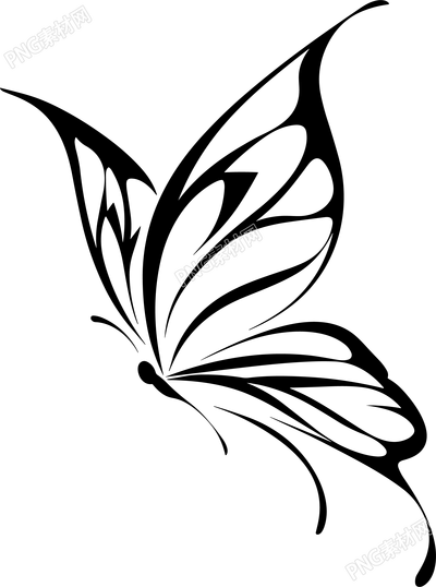 線條蝴蝶標(biāo)志插圖
