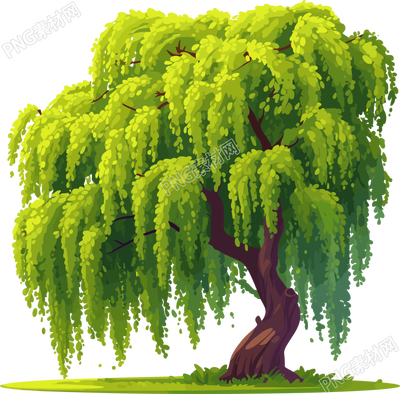 春天柳樹創(chuàng)意插圖