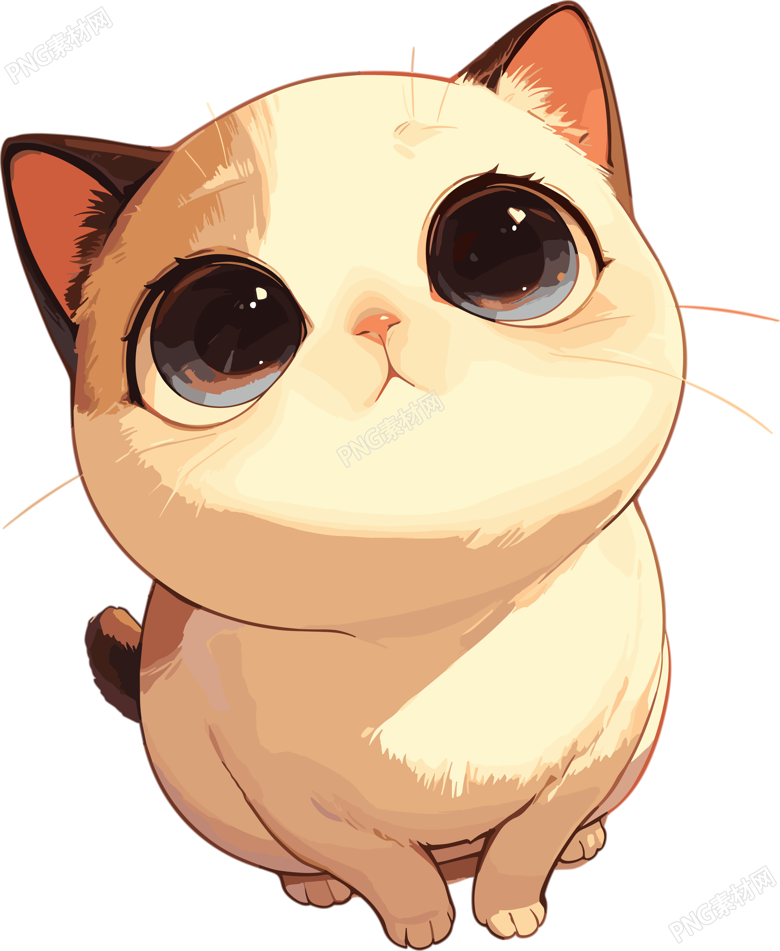 猫咪呆萌插画