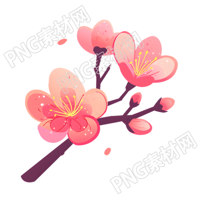 桃花可商用插圖