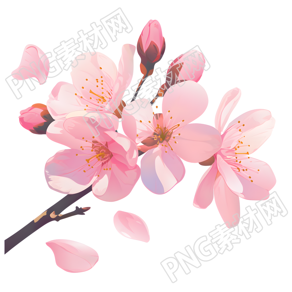 桃花图形素材