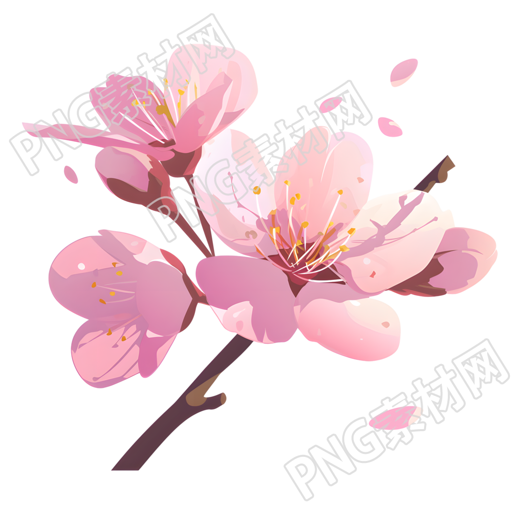 桃花矢量素材