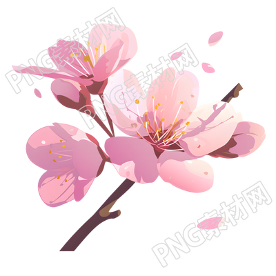 桃花矢量素材