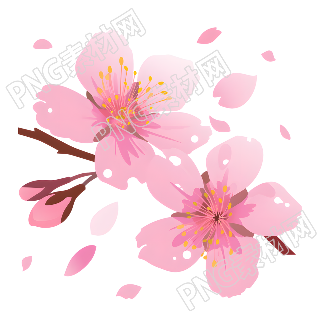 桃花商业设计元素