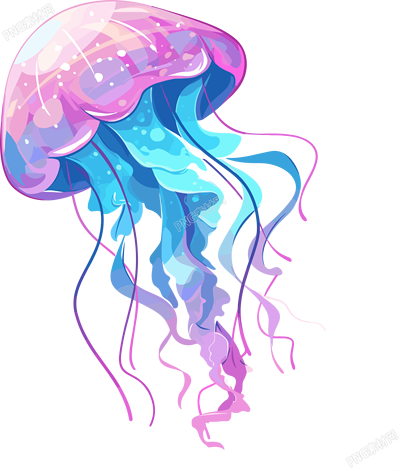 水母卡通插圖