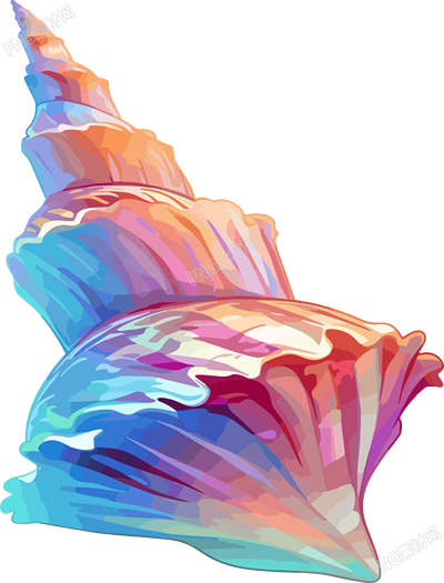 海貝殼卡通插圖