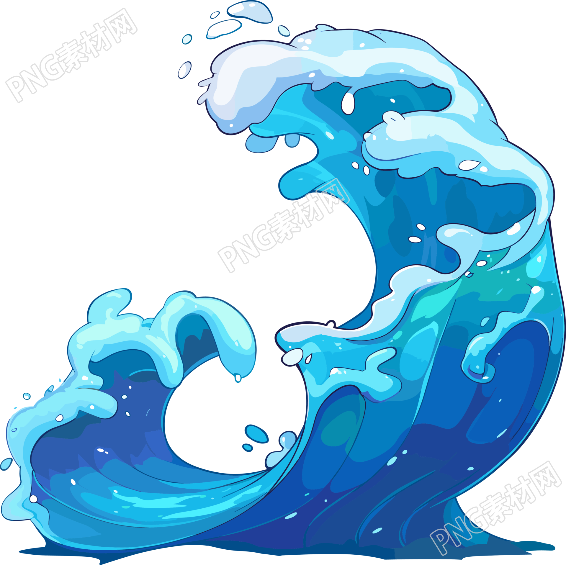 海浪创意设计元素