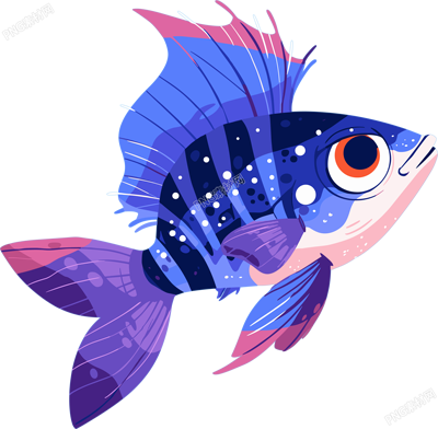 海洋魚類插畫素材