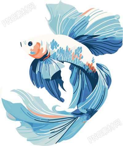 海洋蝴蝶魚簡單插畫