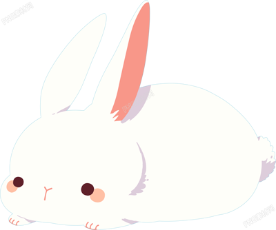 兔子雪白插圖
