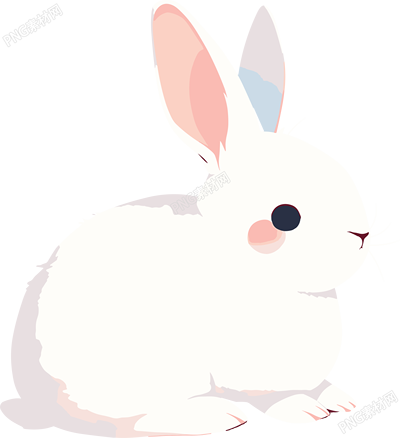 兔子透明背景插畫