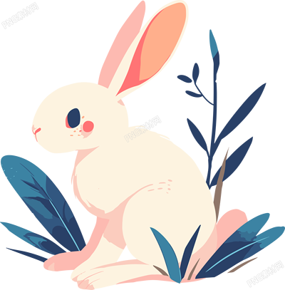 兔子簡約插畫