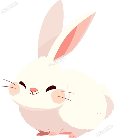 兔子透明背景插圖