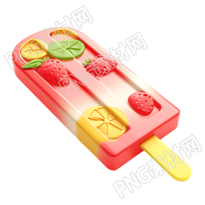 3D冰棒美味插圖