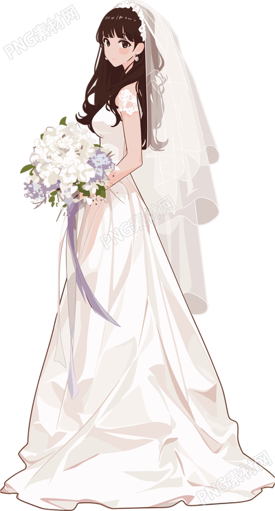 簡(jiǎn)約婚紗插圖