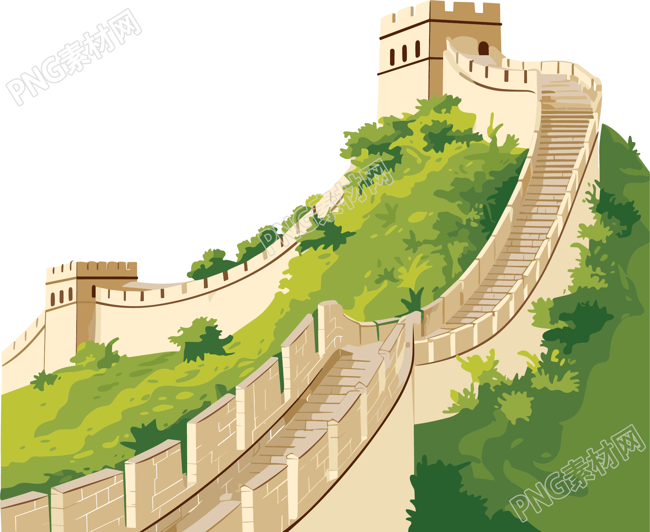 长城高清插画素材