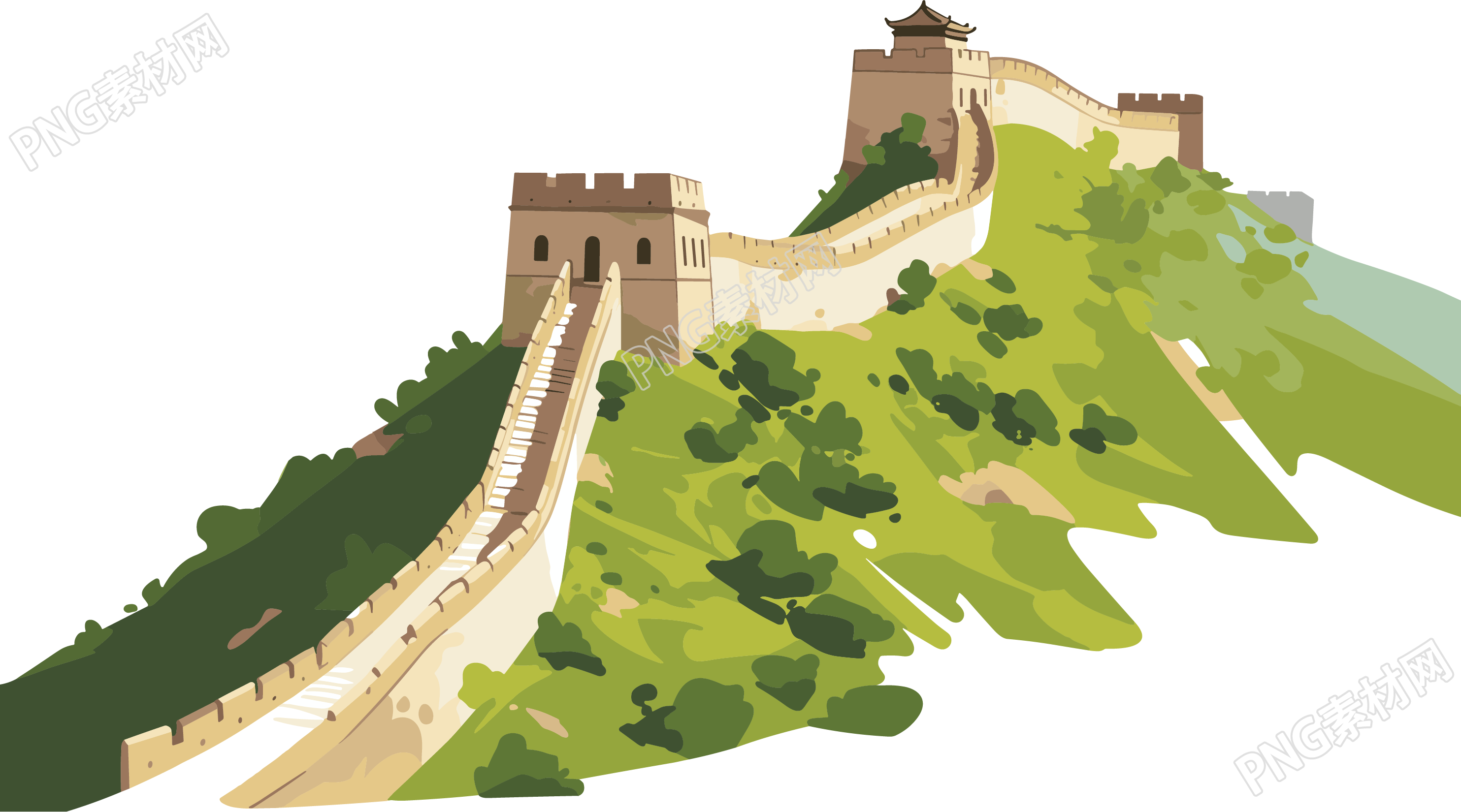 长城简约图标素材